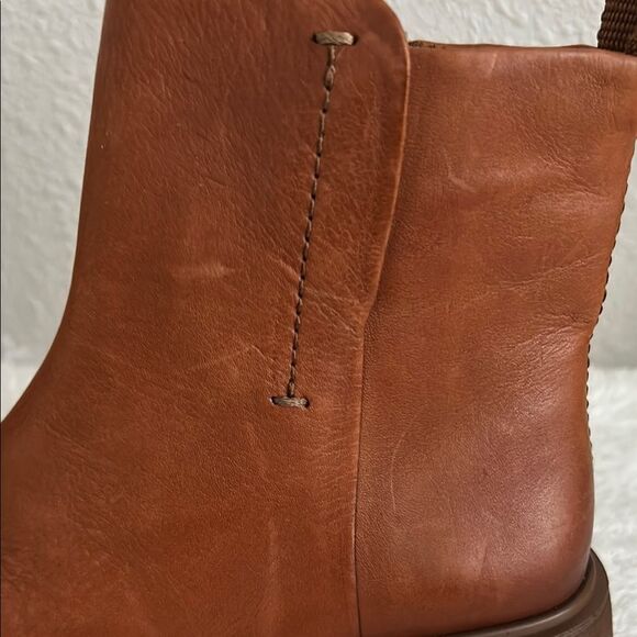 Franco Sarto Women’s Size 5.5 100% Genuine Leather Beam Ankle Boots in Cognac - Picture 11 of 11